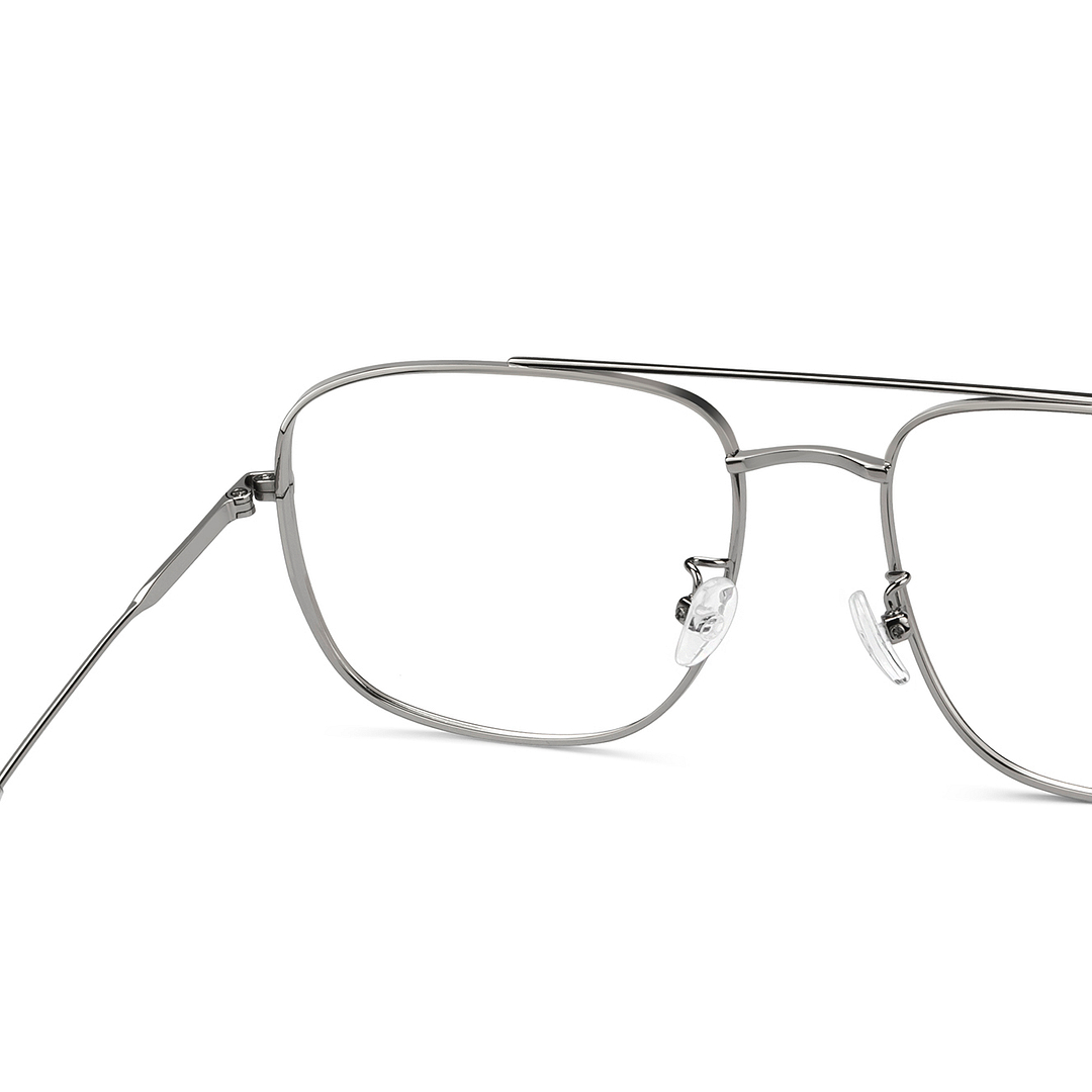 John Jacobs Silver Full Rim Aviator left side