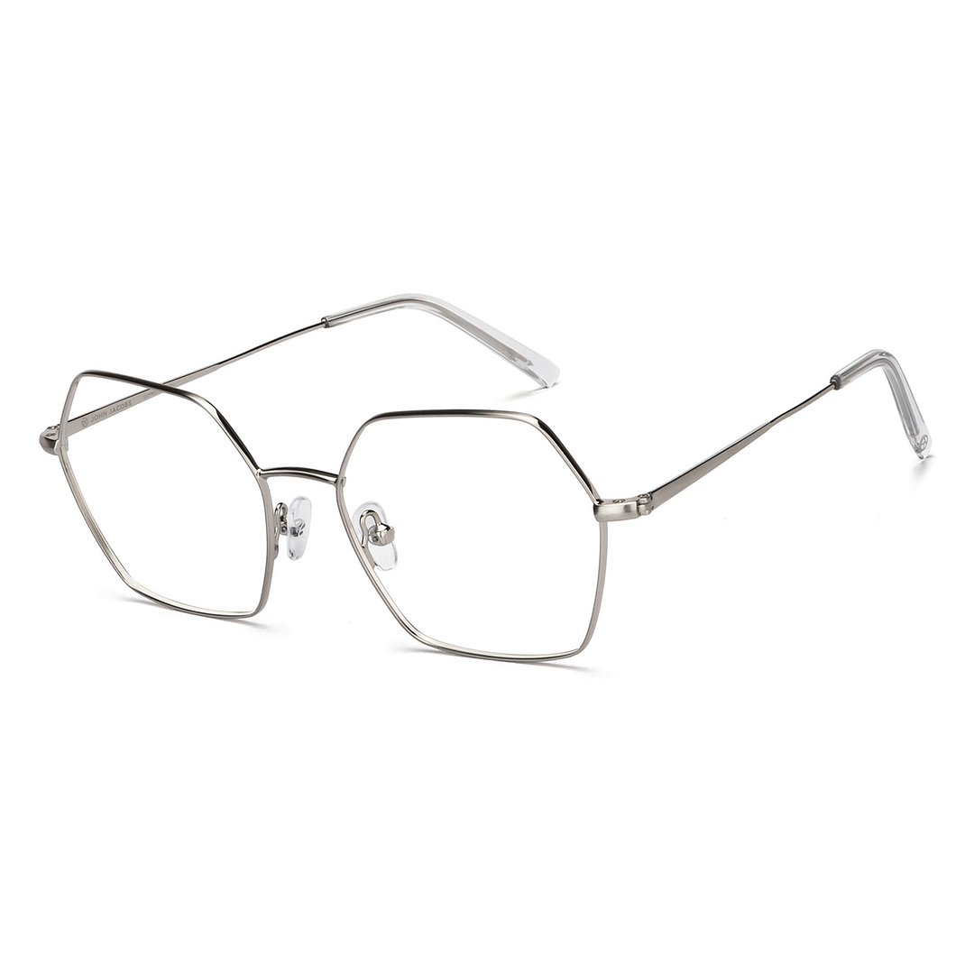 John Jacobs Online Gunmetal Full Rim Geometric right side