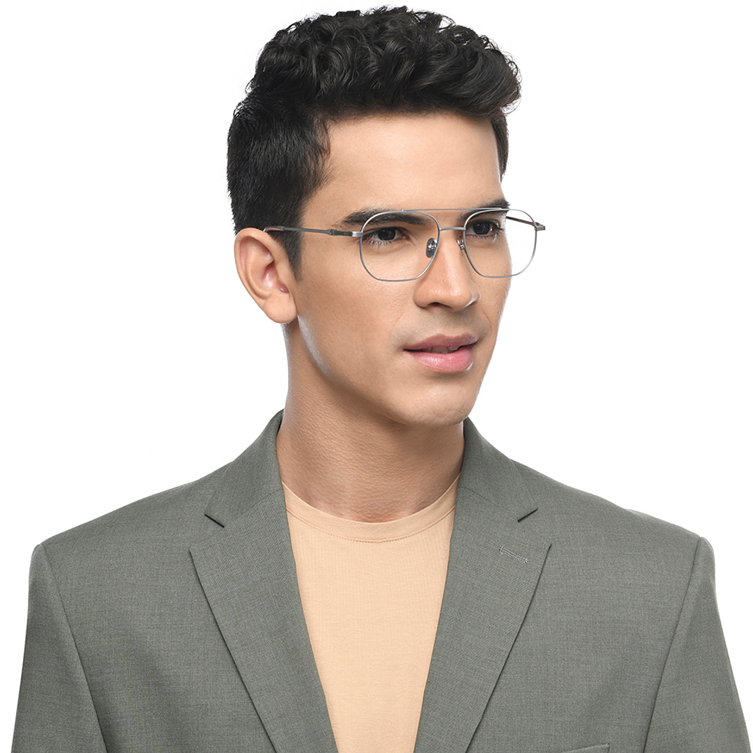 John Jacobs Online Silver Full Rim Aviator left side