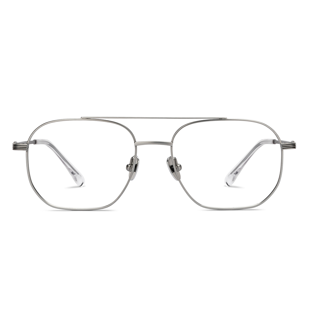 John Jacobs Online Silver Full Rim Aviator left side