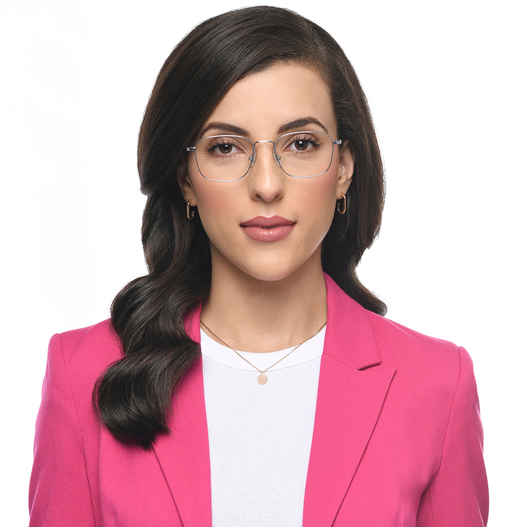 John Jacobs Online Silver Full Rim Square left side