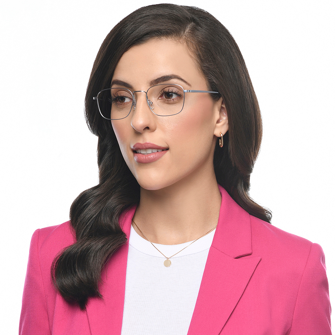 John Jacobs Online Silver Full Rim Square right side