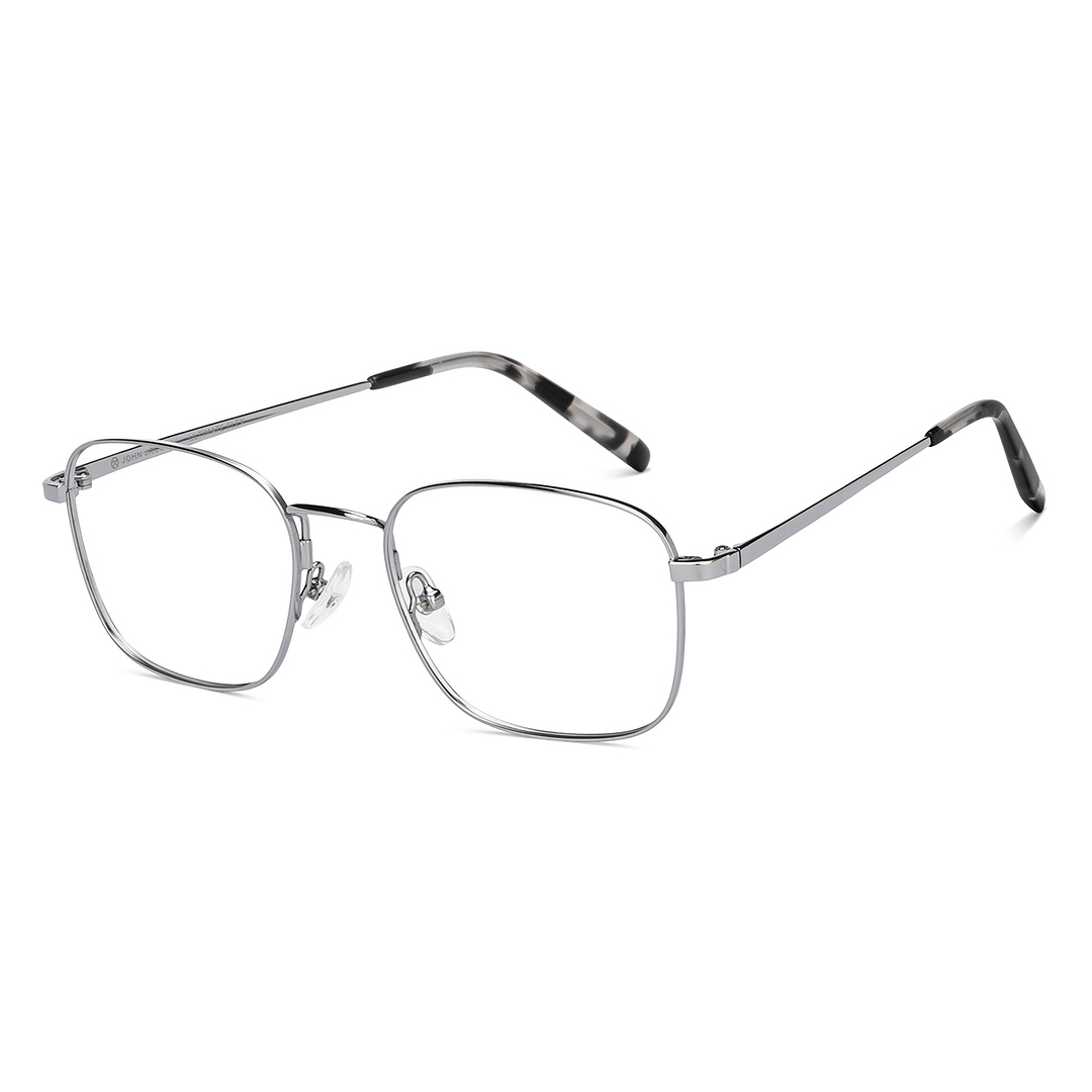 John Jacobs Online Silver Full Rim Square right side