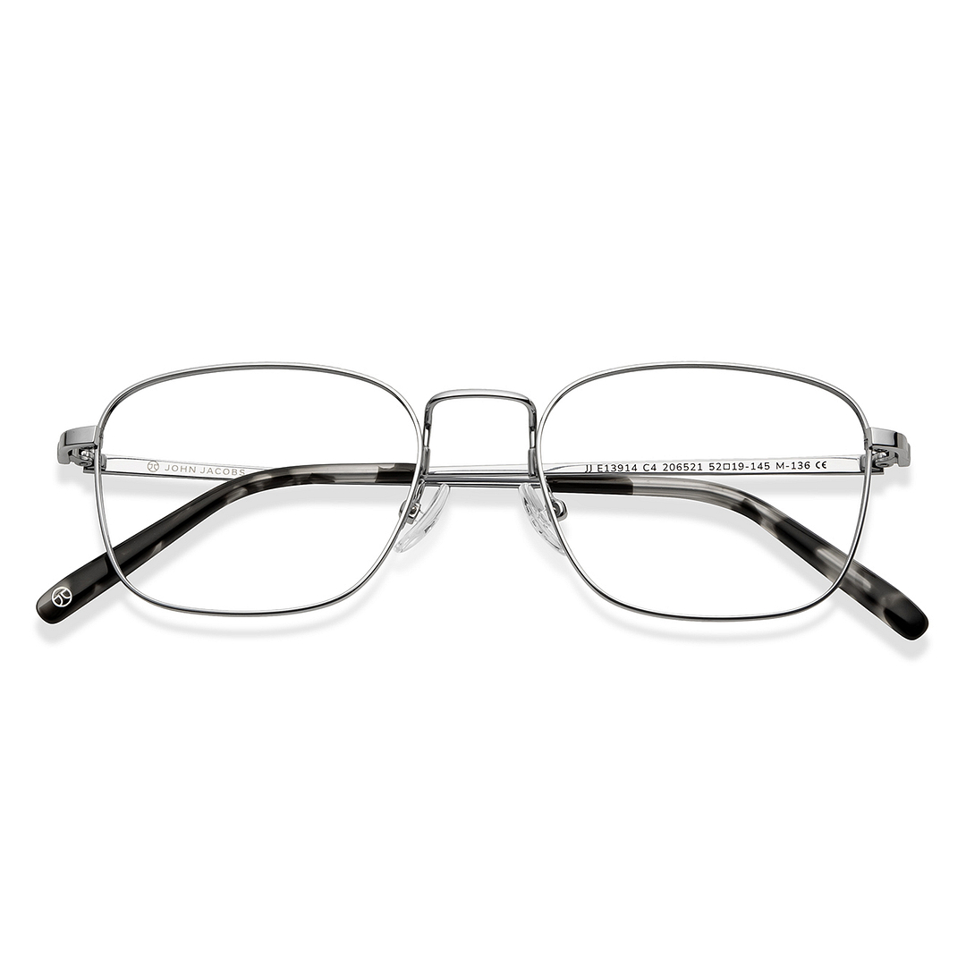John Jacobs Online Silver Full Rim Square left side
