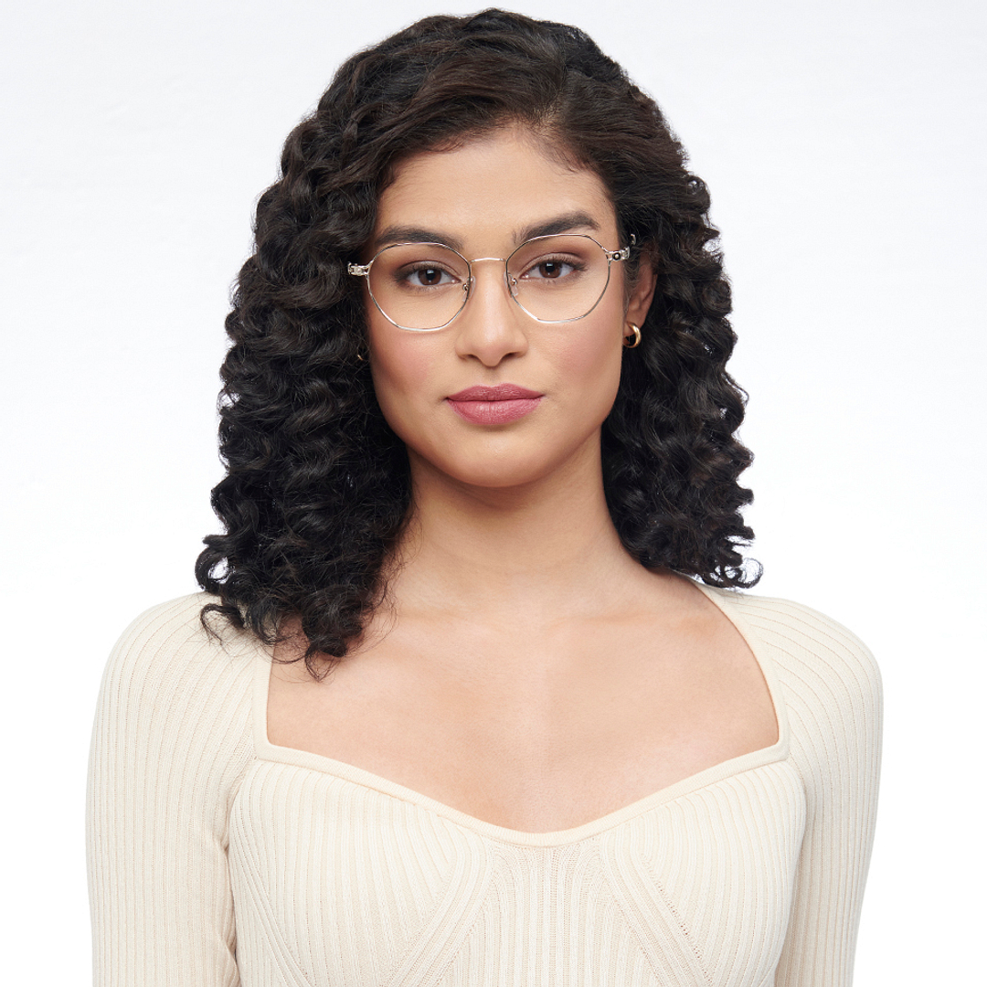 John Jacobs Silver Full Rim Square left side