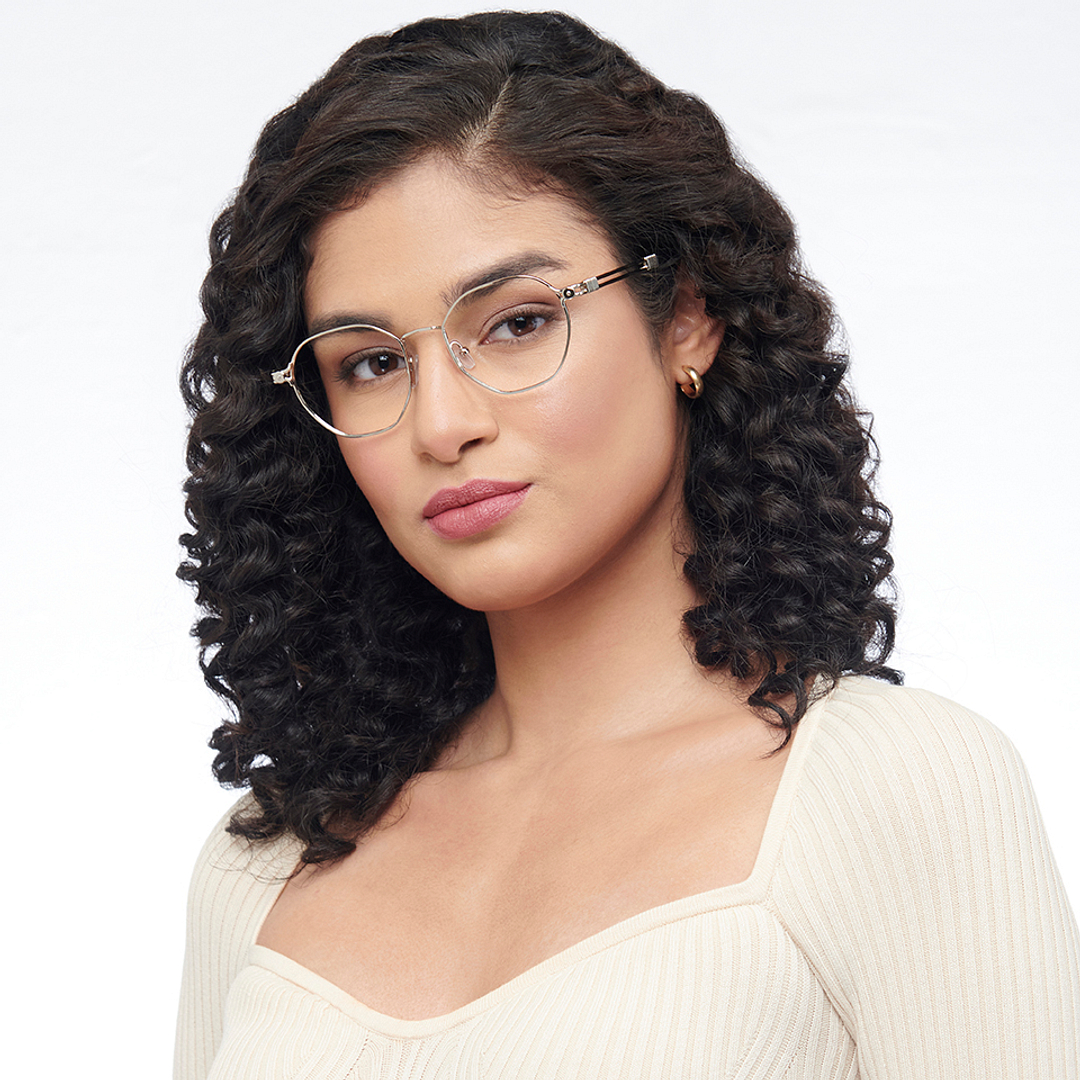 John Jacobs Silver Full Rim Square right side