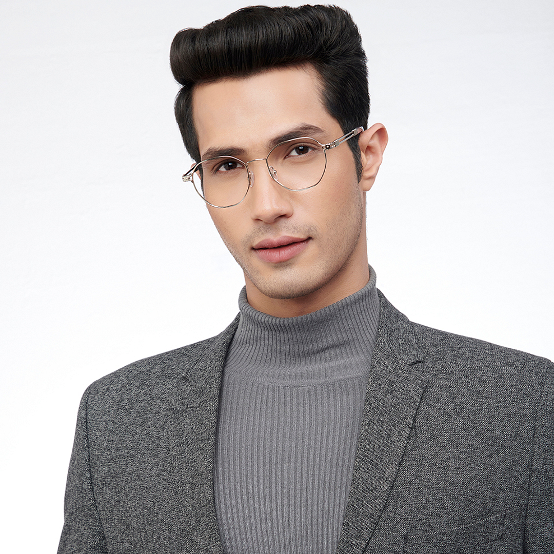 John Jacobs Silver Full Rim Square right side