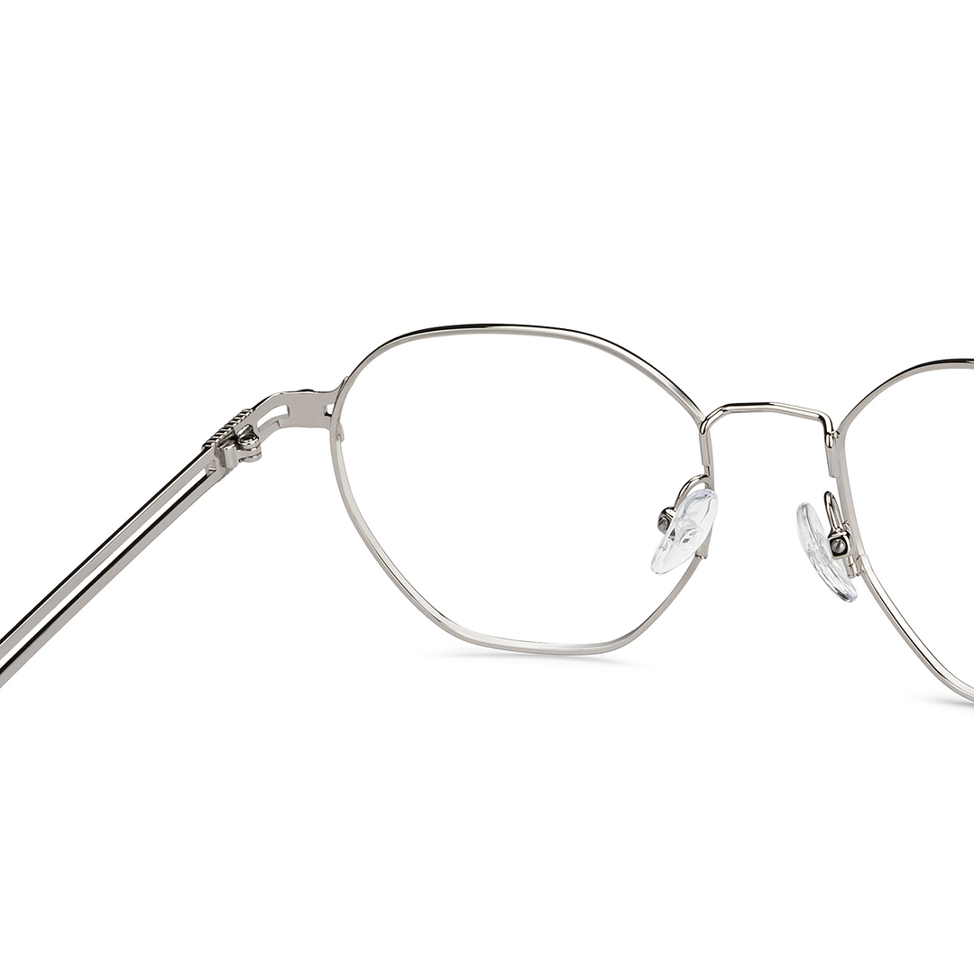 John Jacobs Silver Full Rim Square right side