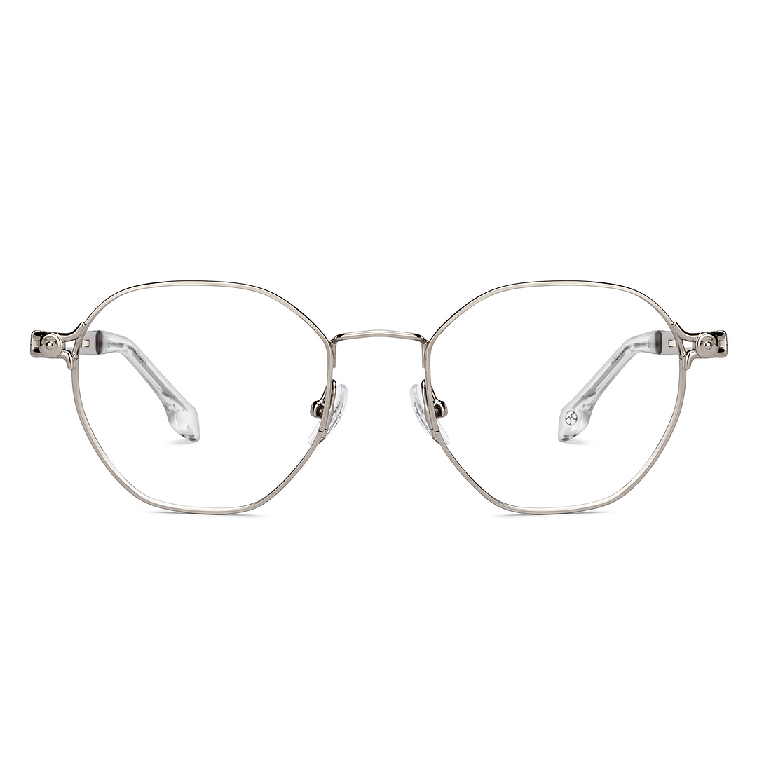 John Jacobs Silver Full Rim Square left side