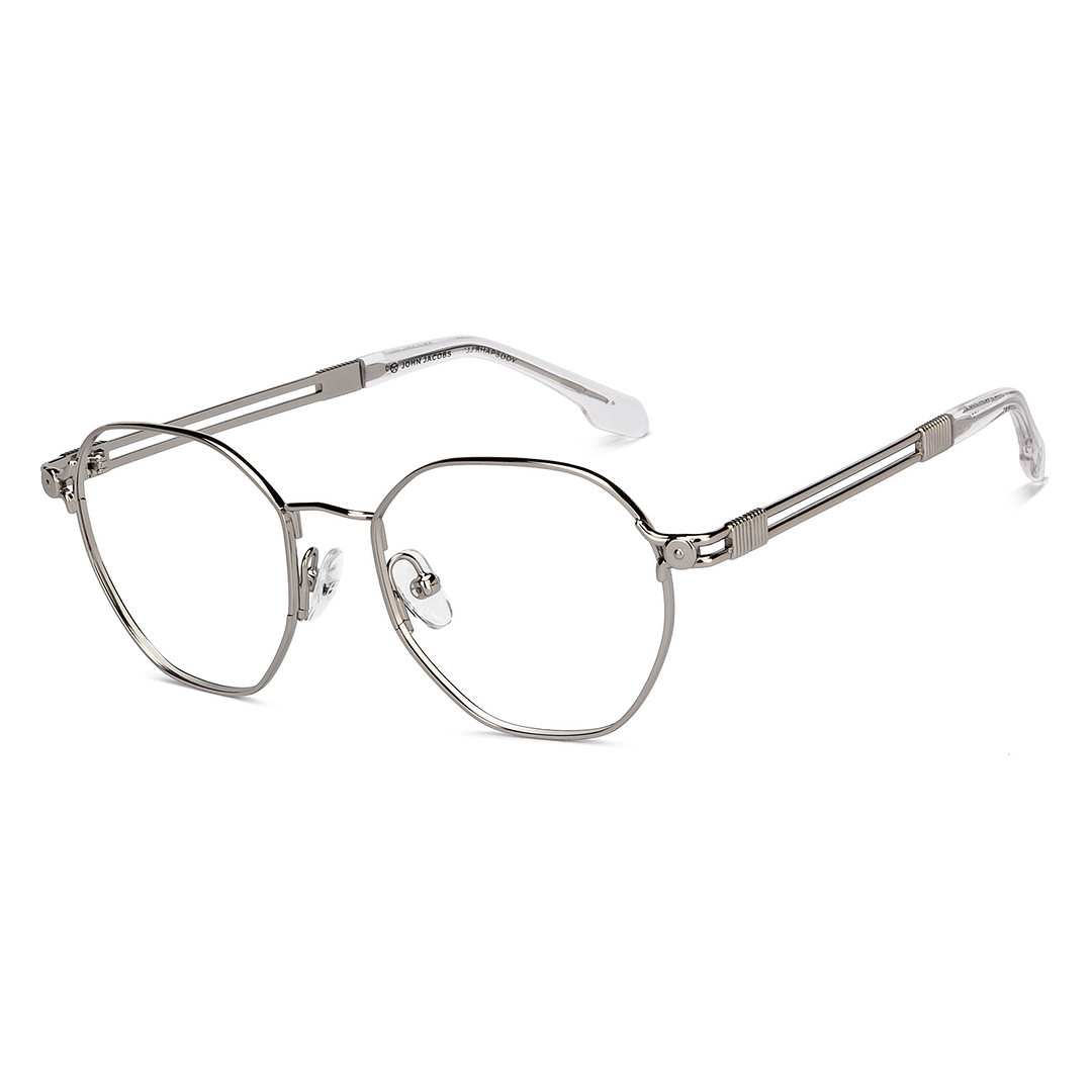 John Jacobs Silver Full Rim Square right side