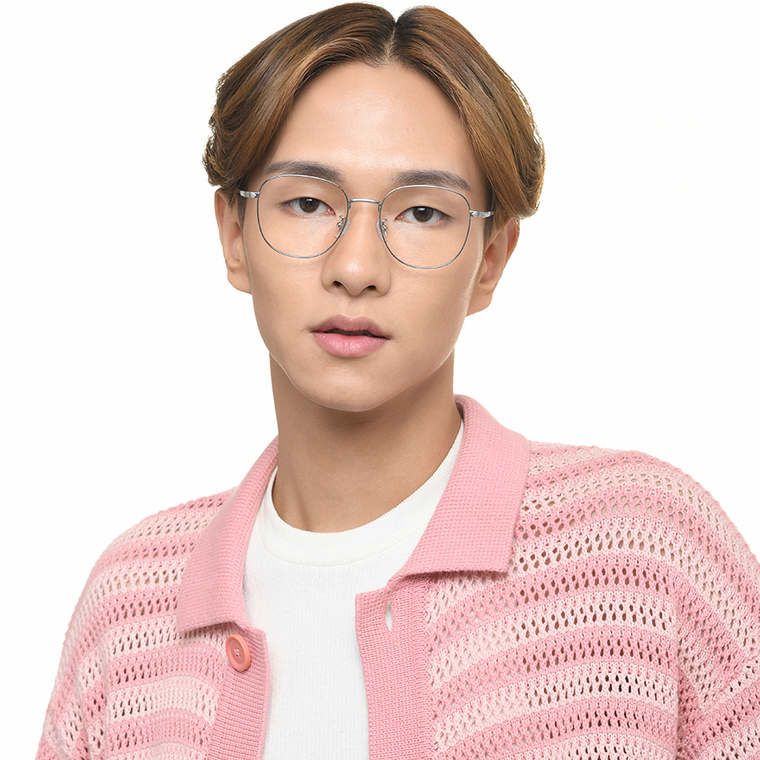 John Jacobs Silver Full Rim Square left side