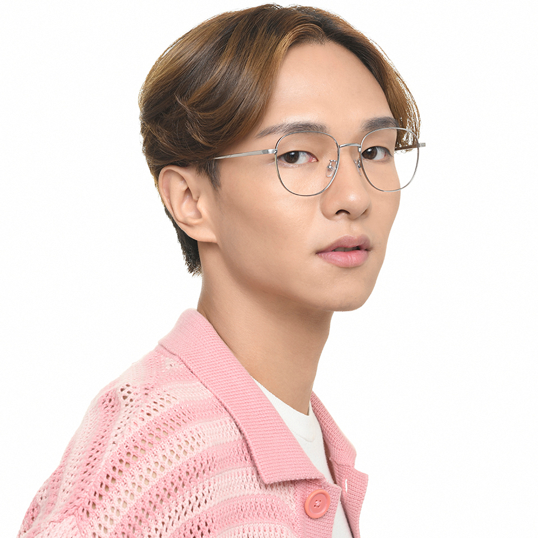 John Jacobs Silver Full Rim Square right side