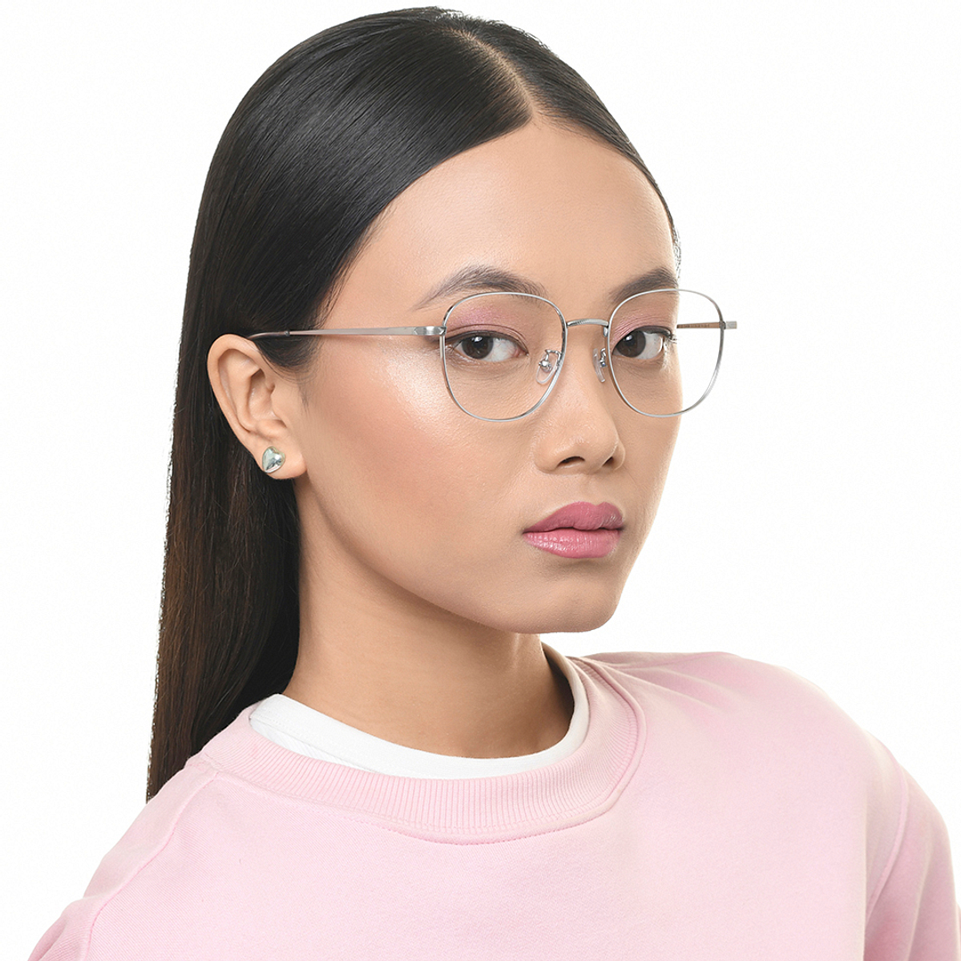 John Jacobs Silver Full Rim Square right side