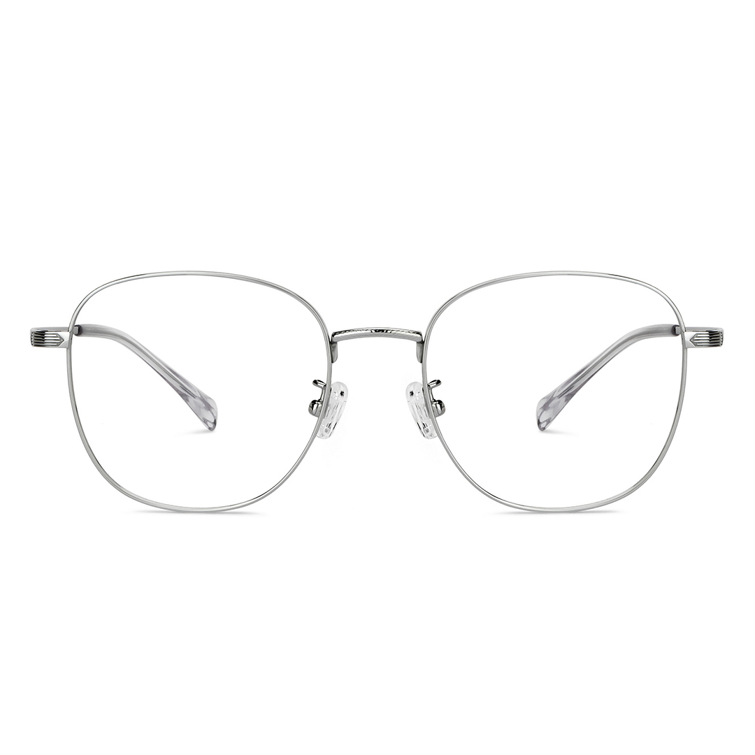 John Jacobs Silver Full Rim Square right side