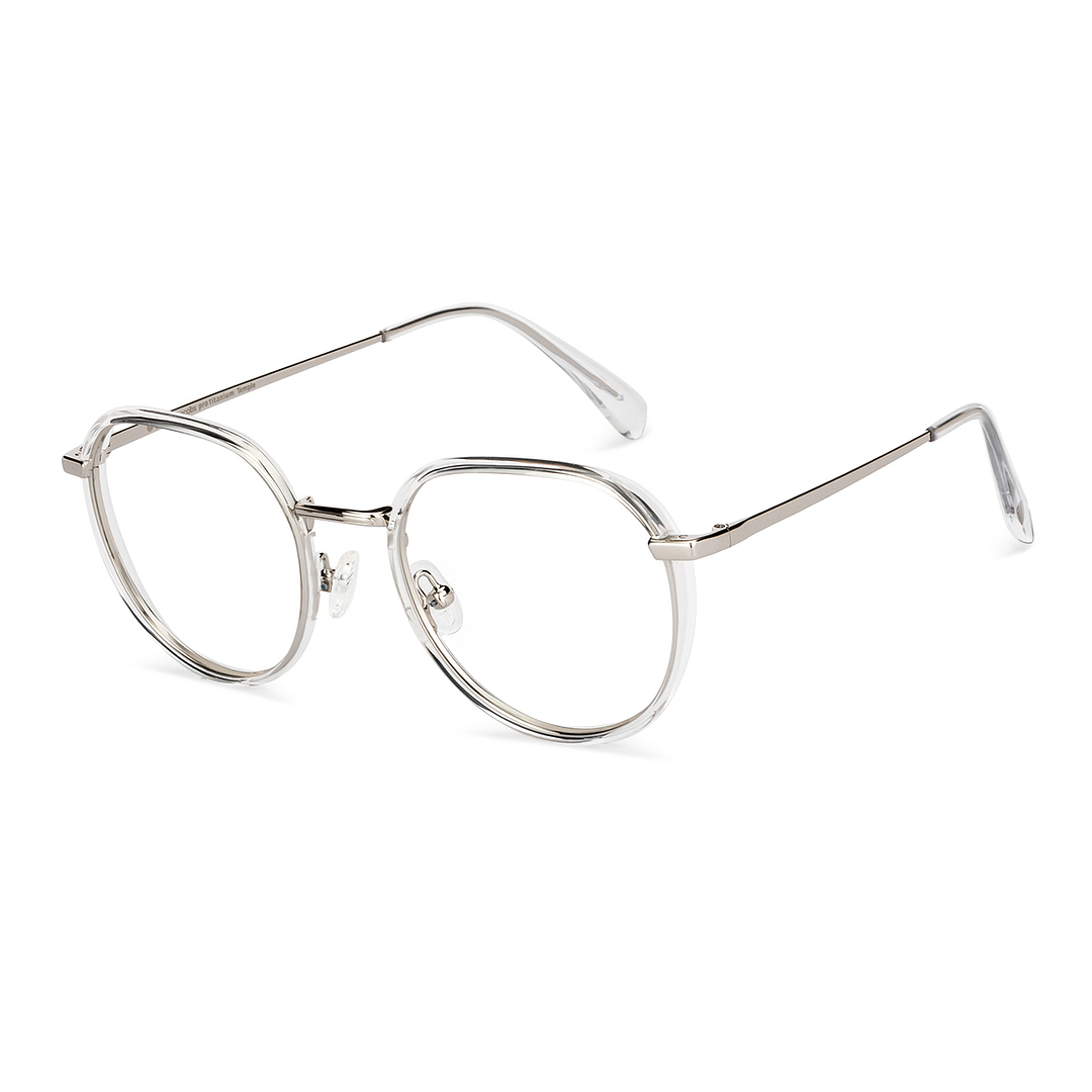John Jacobs Online Silver Full Rim Geometric right side