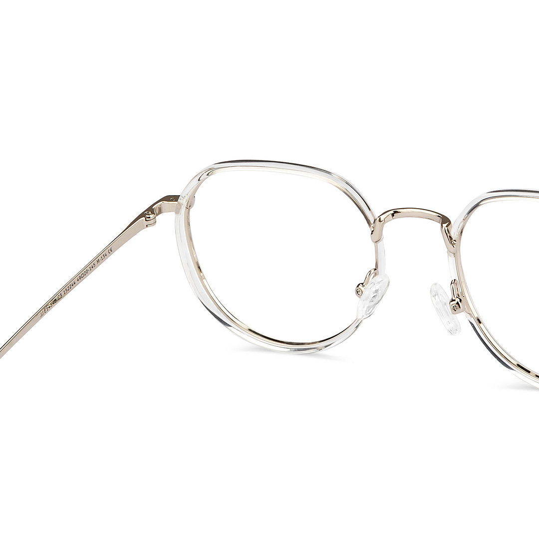 John Jacobs Online Silver Full Rim Geometric right side