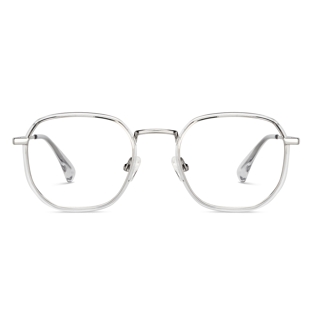 John Jacobs Silver Full Rim Geometric right side