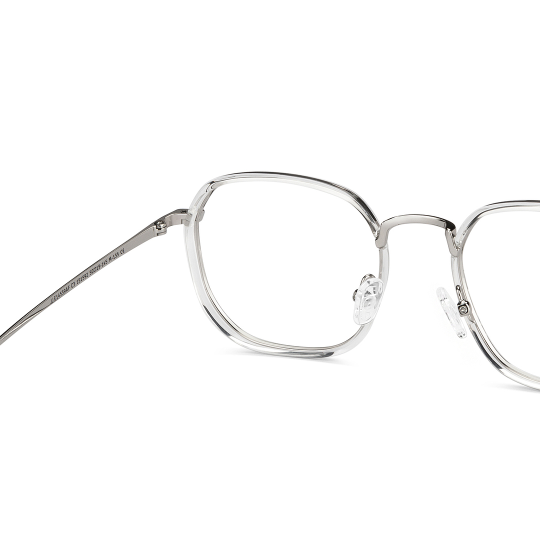 John Jacobs Silver Full Rim Geometric right side