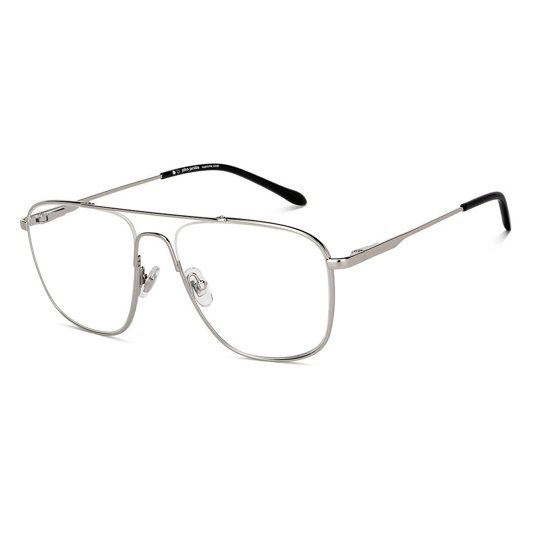 John Jacobs Online Silver Full Rim Square right side