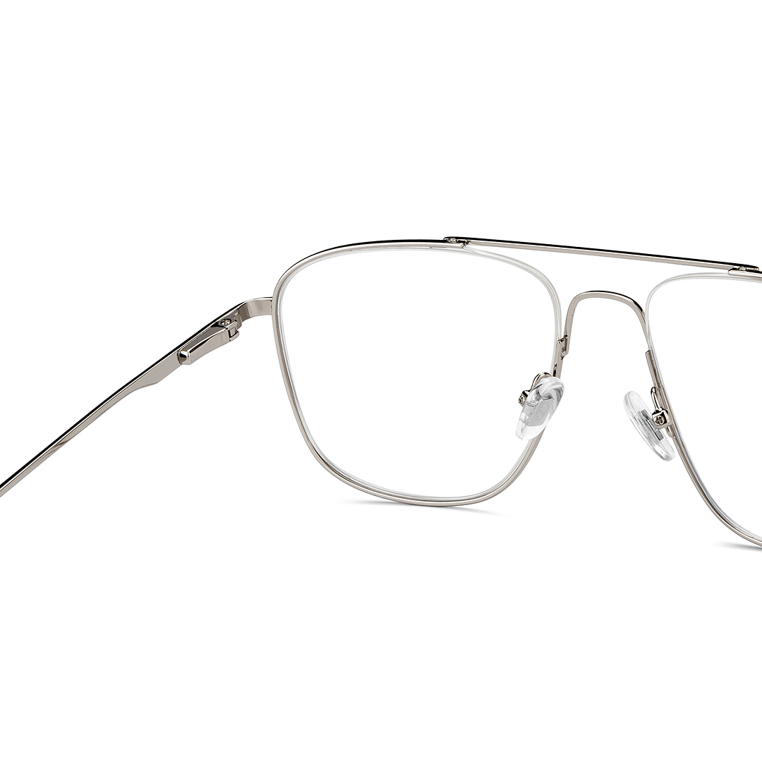 John Jacobs Online Silver Full Rim Square right side