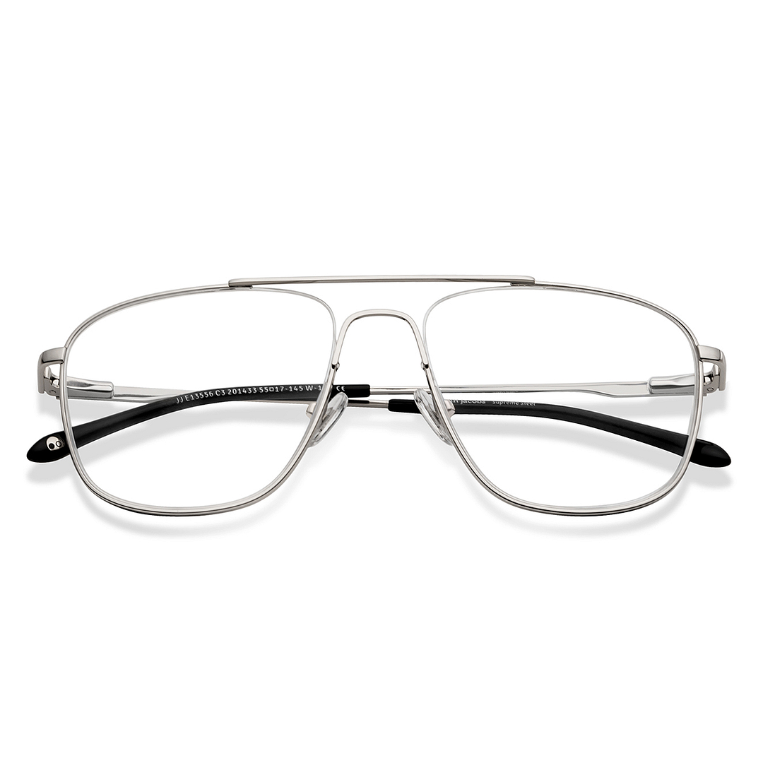 John Jacobs Online Silver Full Rim Square left side