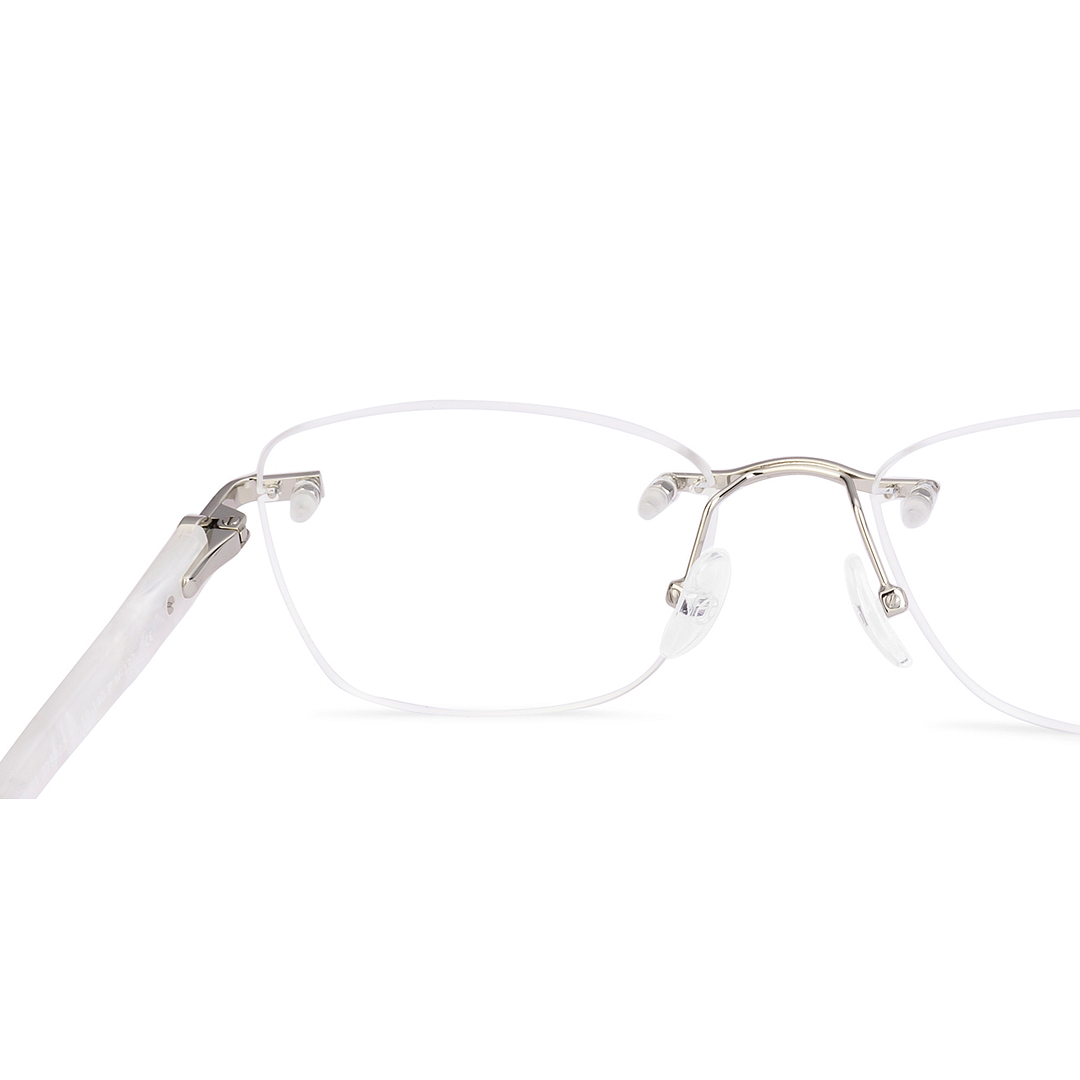 John Jacobs Silver Rimless Rectangle right side