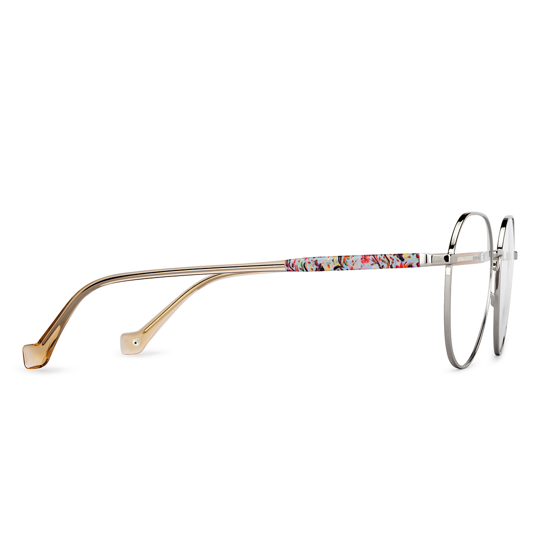 John Jacobs Online Silver Full Rim Geometric left side