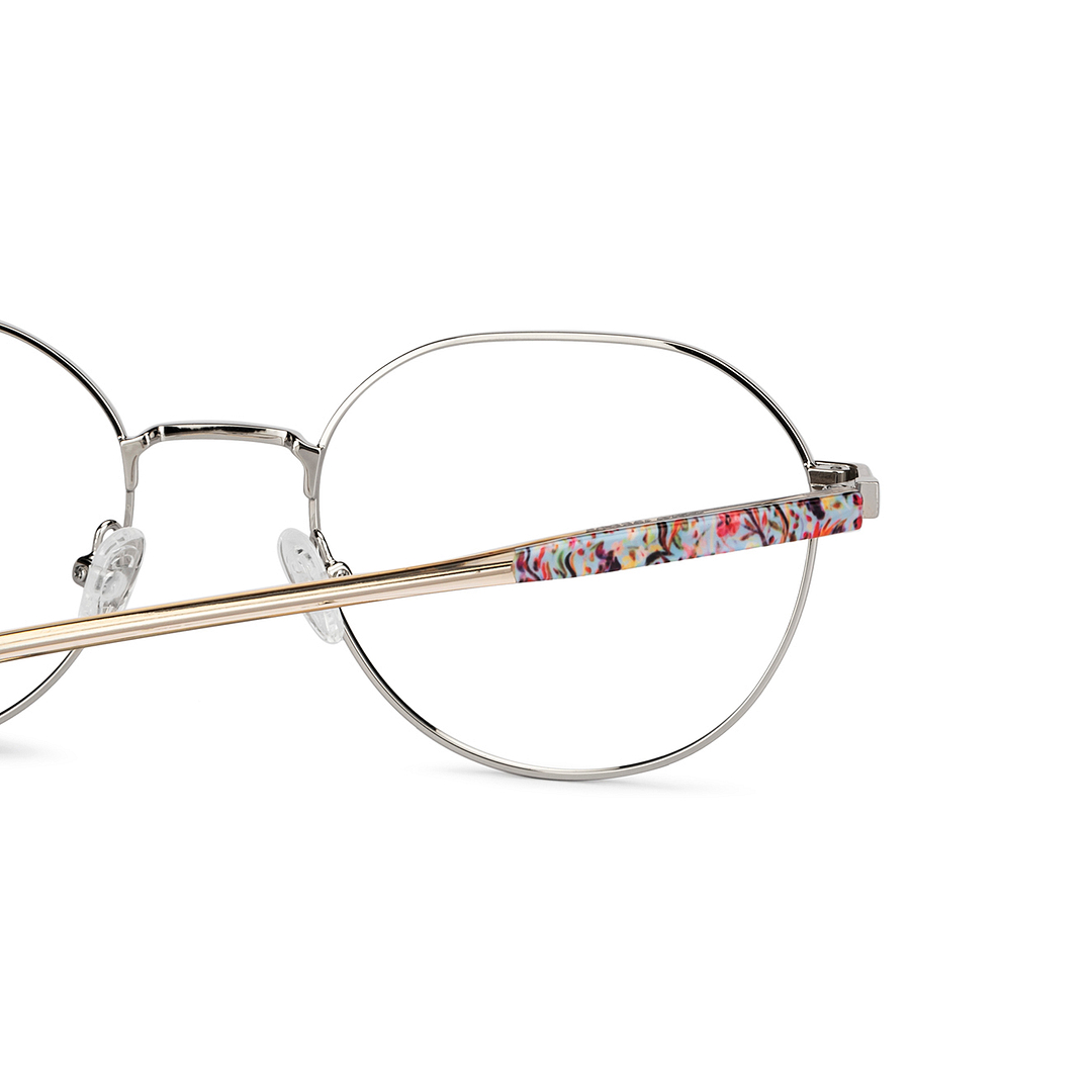 John Jacobs Online Silver Full Rim Geometric left side