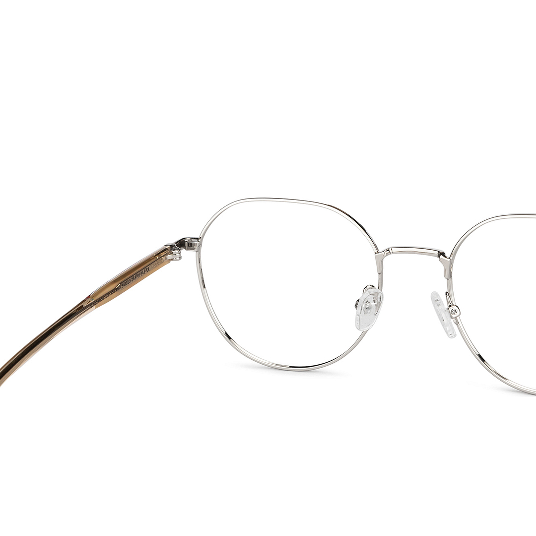 John Jacobs Online Silver Full Rim Geometric right side