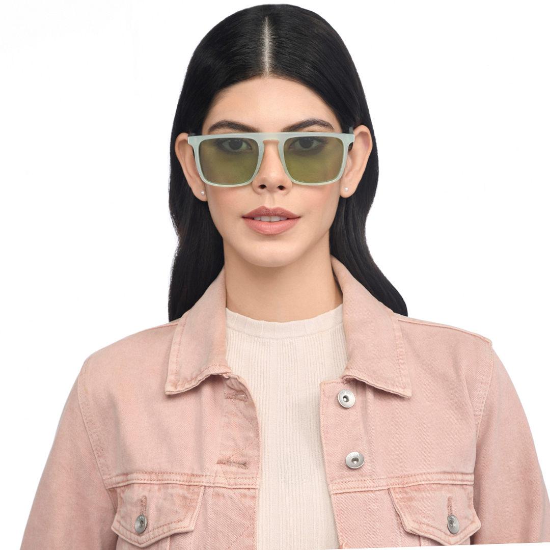 John Jacobs Online Sky Blue Full Rim Rectangle right side