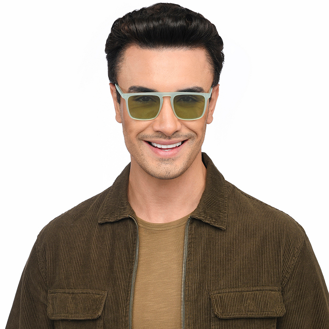 John Jacobs Online Sky Blue Full Rim Rectangle right side