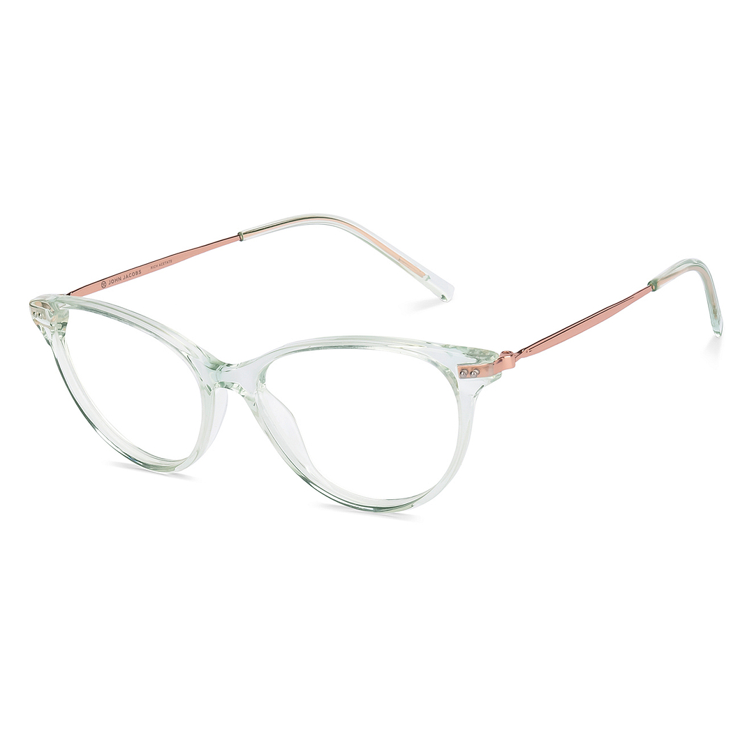 John Jacobs Online Light Green Full Rim Cat Eye right side