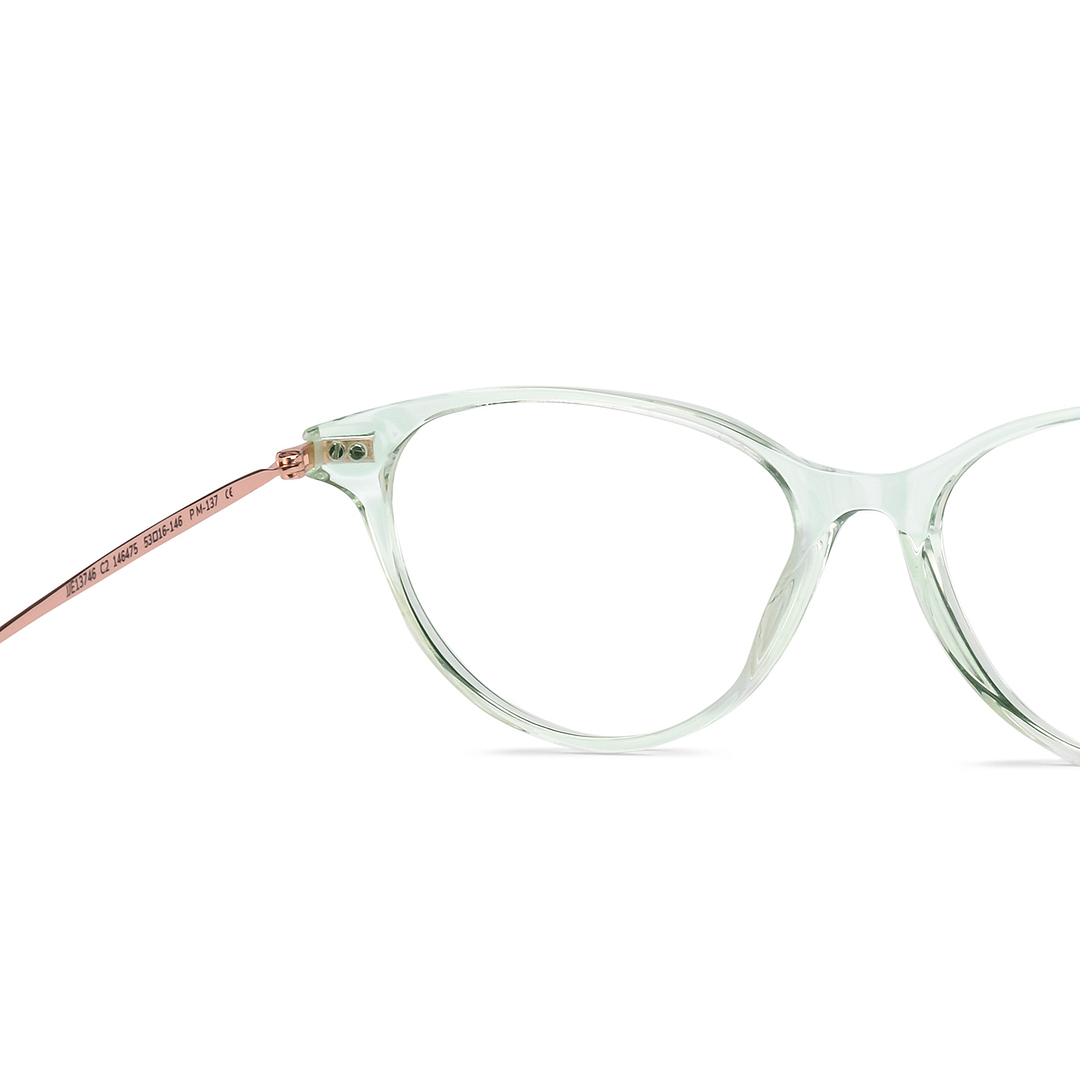 John Jacobs Online Light Green Full Rim Cat Eye right side