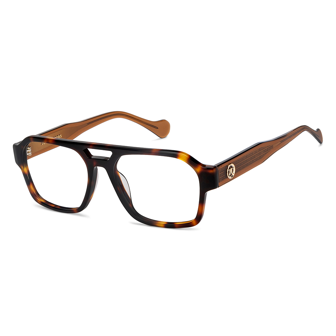 John Jacobs Tortoise Full Rim Geometric right side