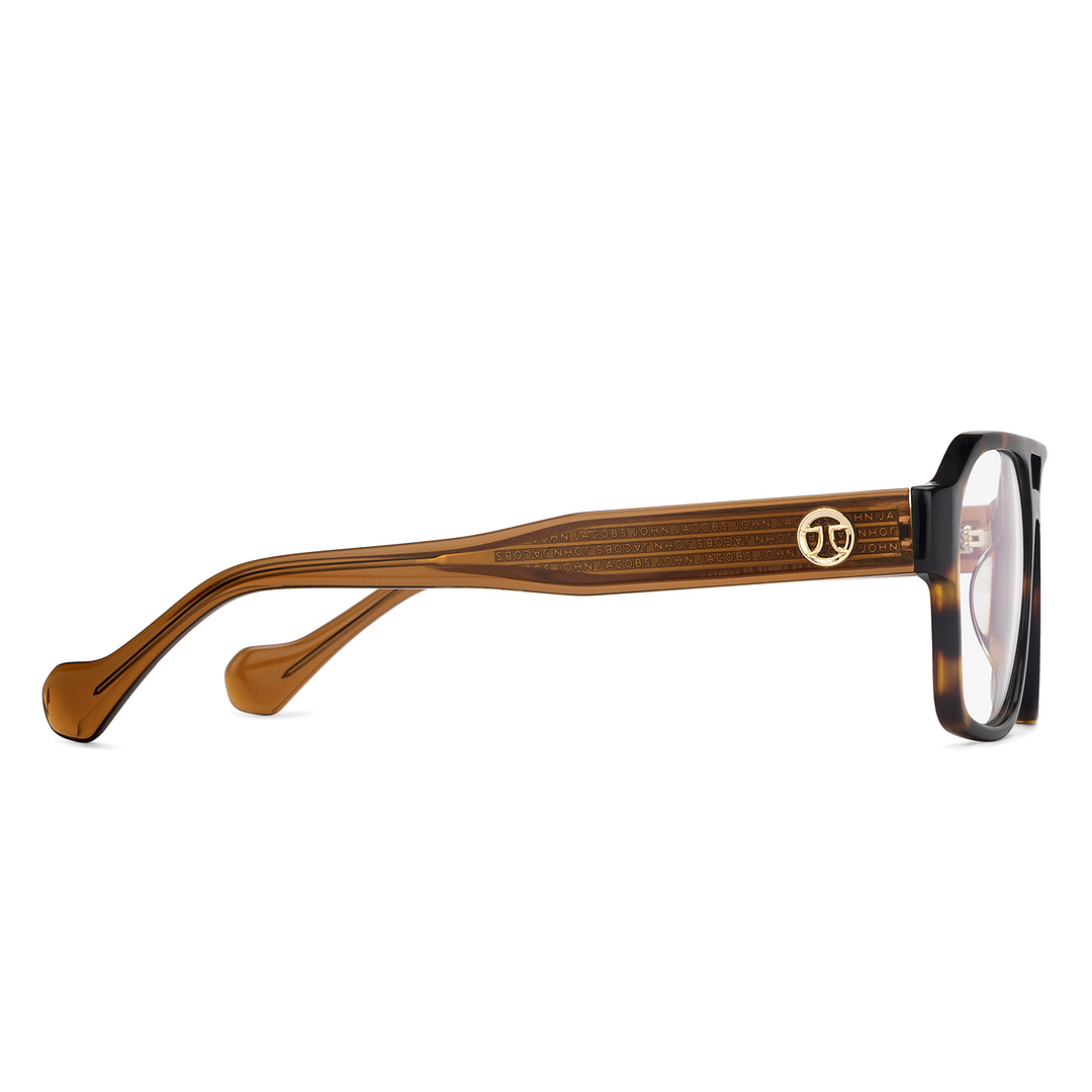 John Jacobs Tortoise Full Rim Geometric left side