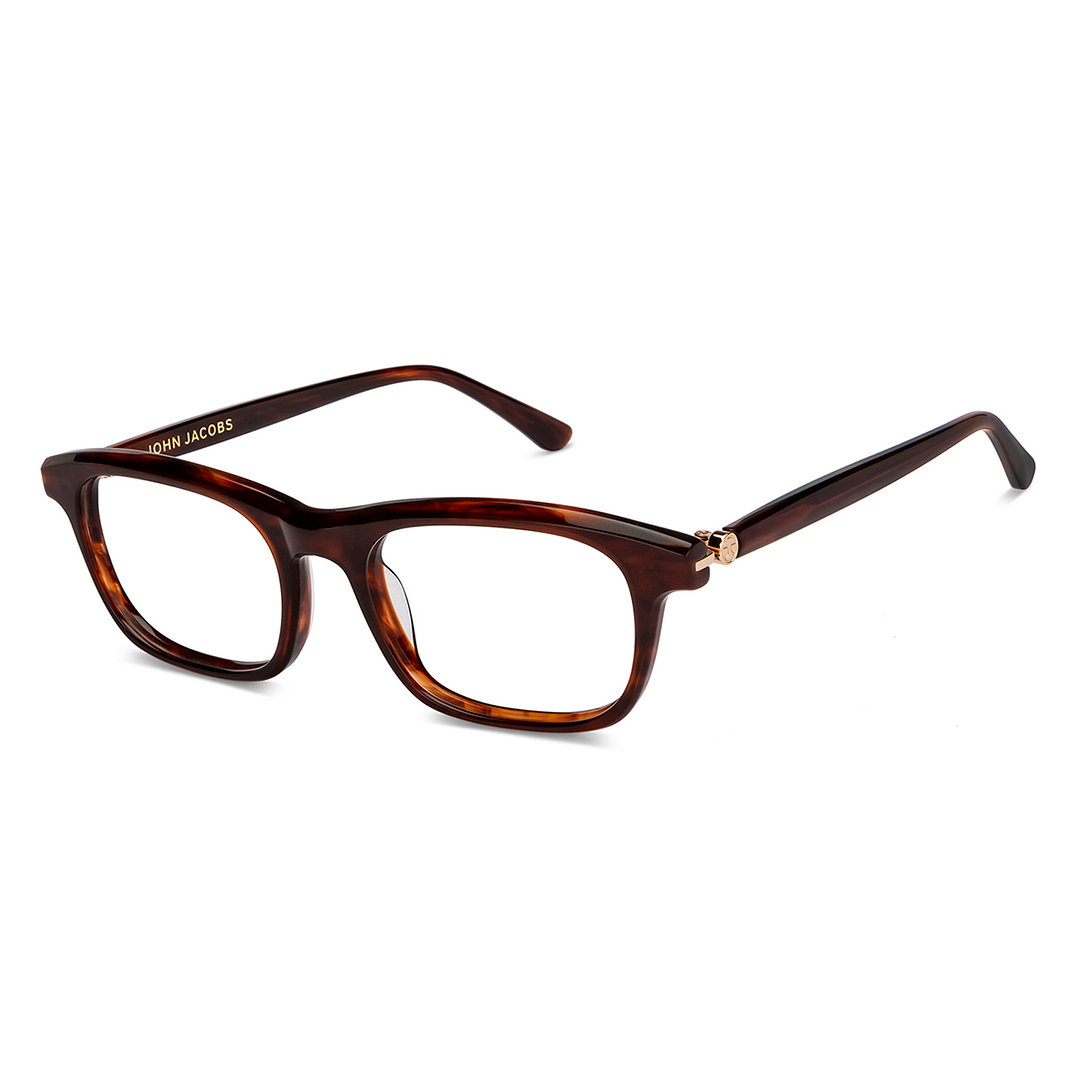 John Jacobs Tortoise Full Rim Rectangle right side