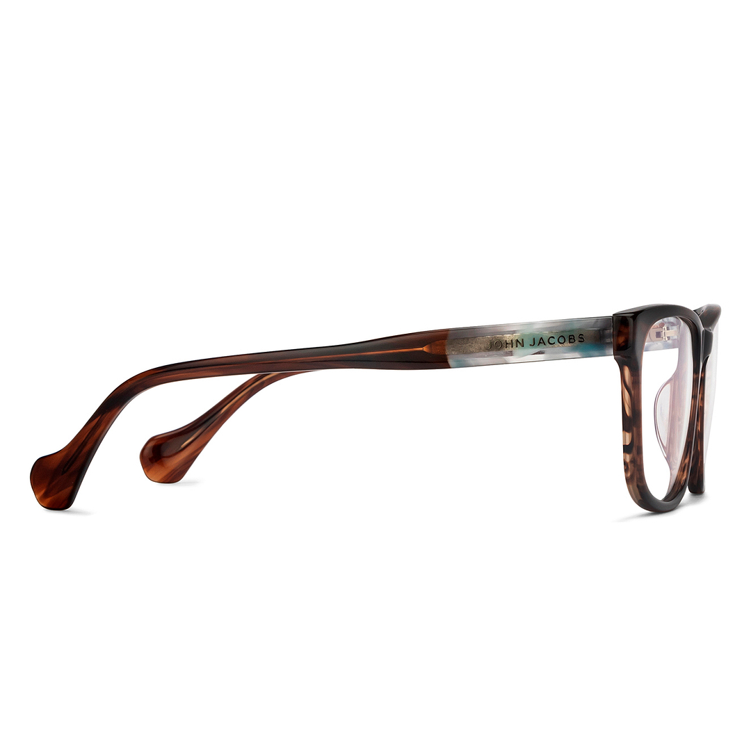 John Jacobs Tortoise Full Rim Square left side