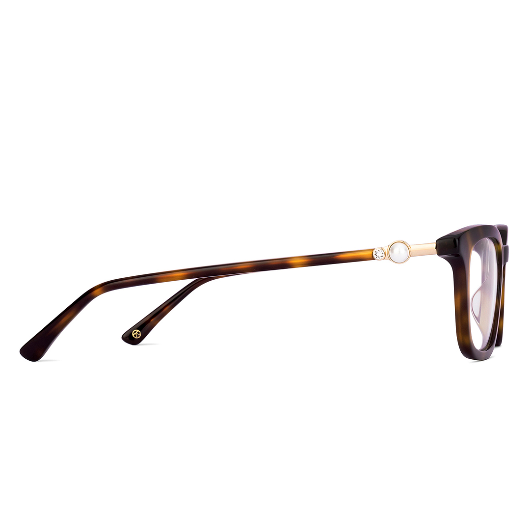 John Jacobs Tortoise Full Rim Rectangle left side
