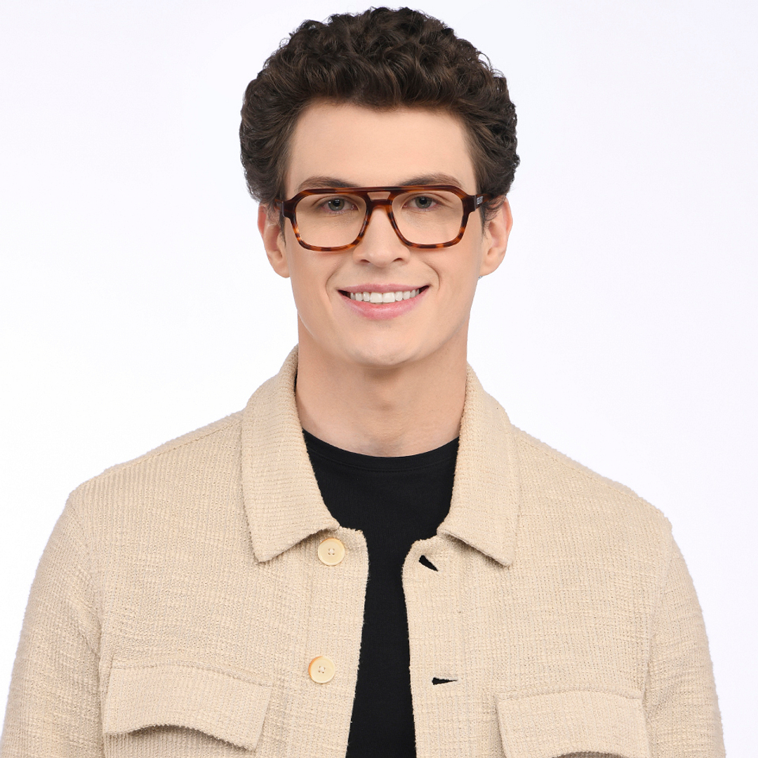 John Jacobs Online Light Brown Full Rim Square left side