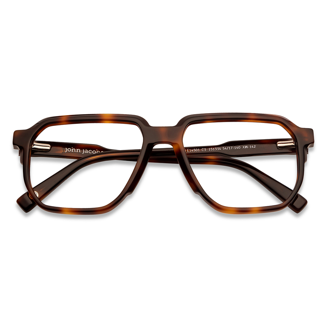 John Jacobs Online Tortoise Full Rim Square left side