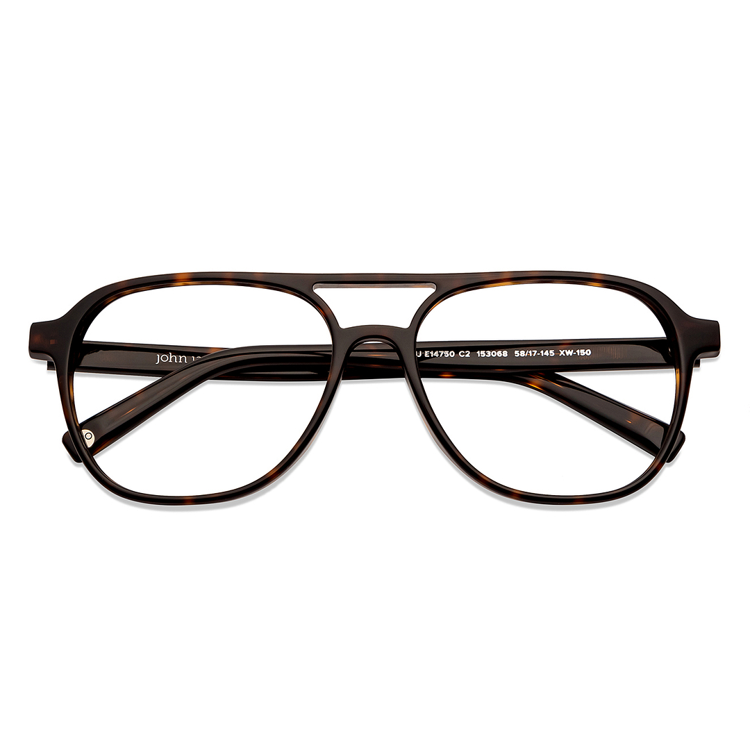 John Jacobs Light Brown Full Rim Square left side