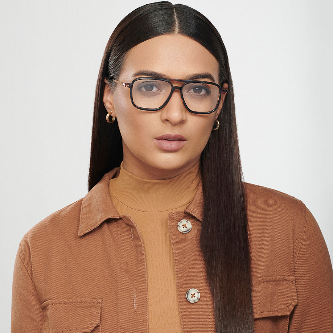 John Jacobs Online Light Brown Full Rim Square right side