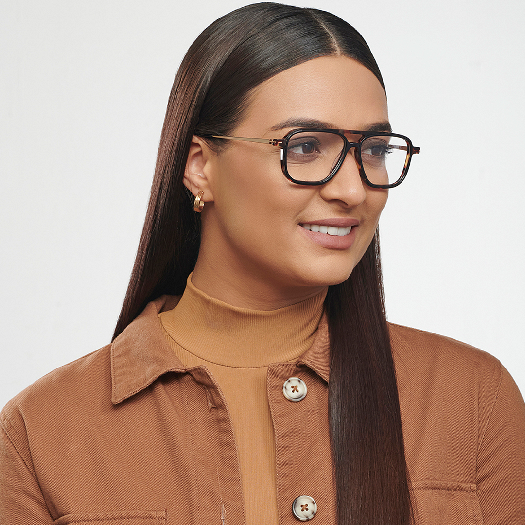 John Jacobs Online Light Brown Full Rim Square left side