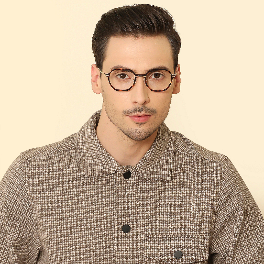 John Jacobs Online Tortoise Full Rim Hexagonal right side