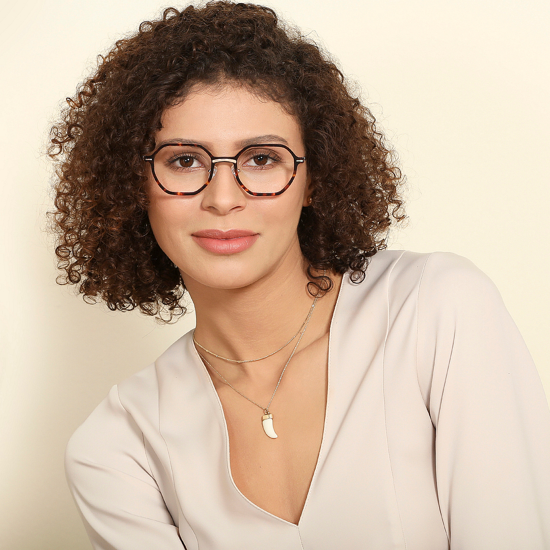 John Jacobs Online Tortoise Full Rim Hexagonal right side