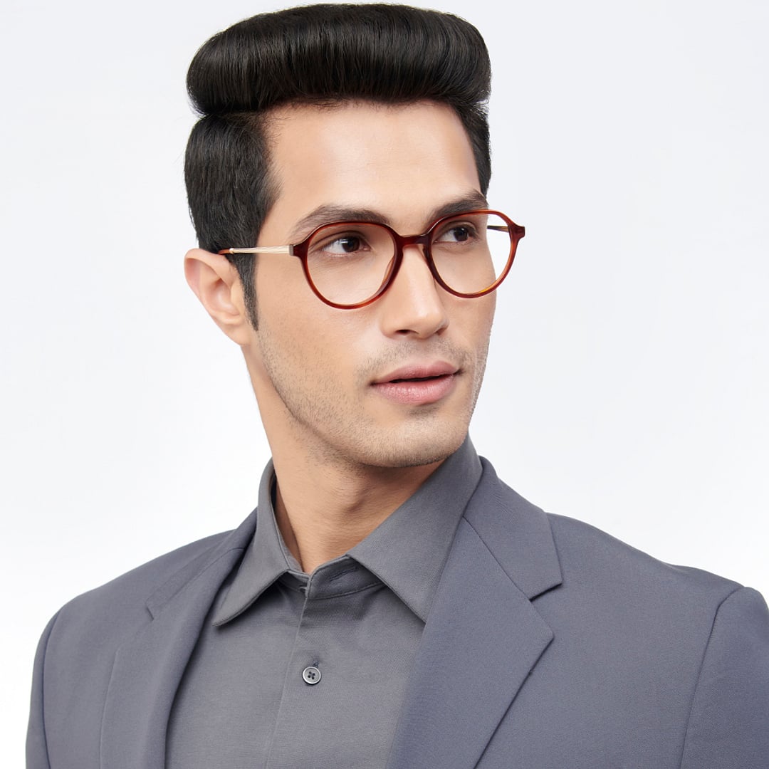 John Jacobs Online Tortoise Full Rim Round right side