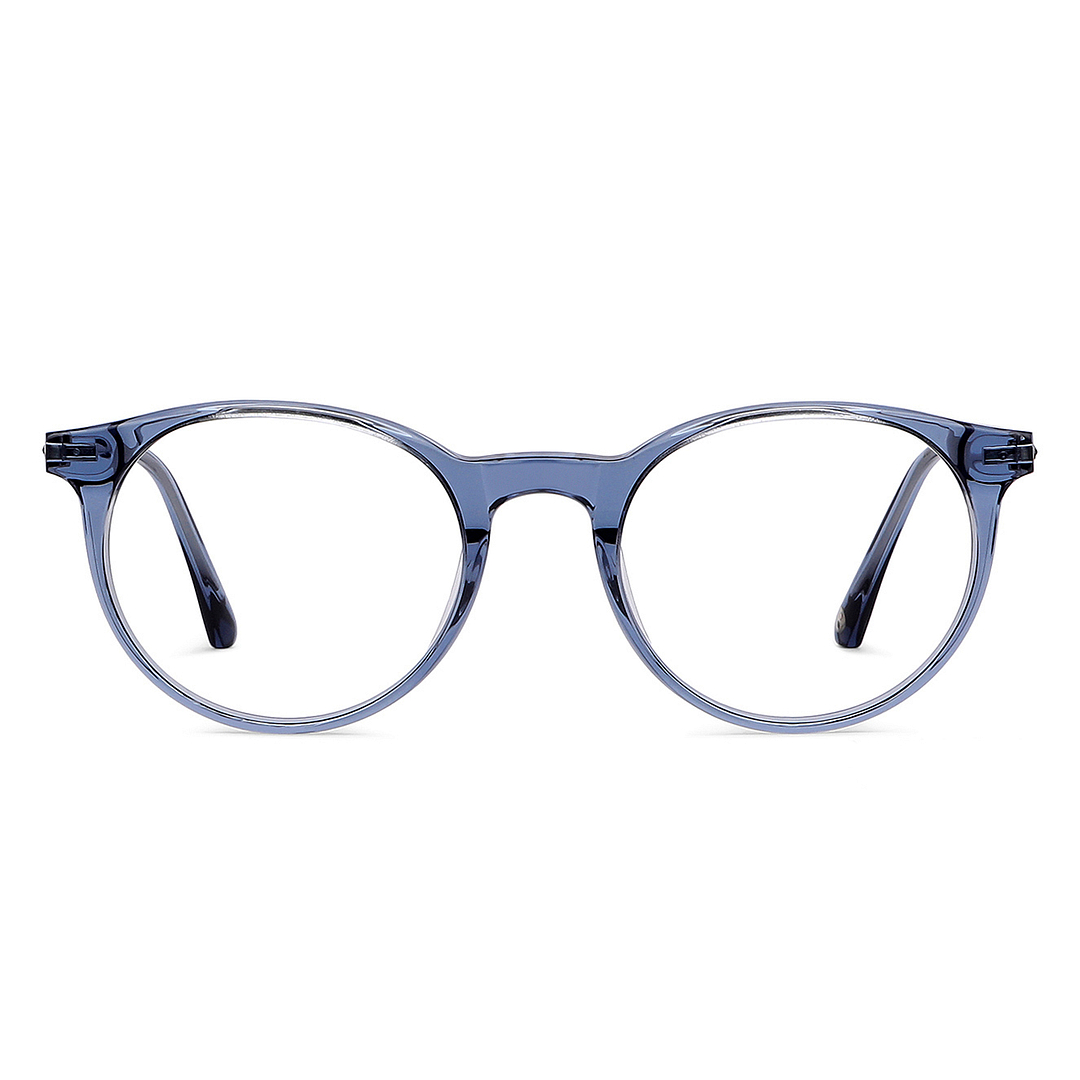 John Jacobs Online Blue Transparent Full Rim Round right side