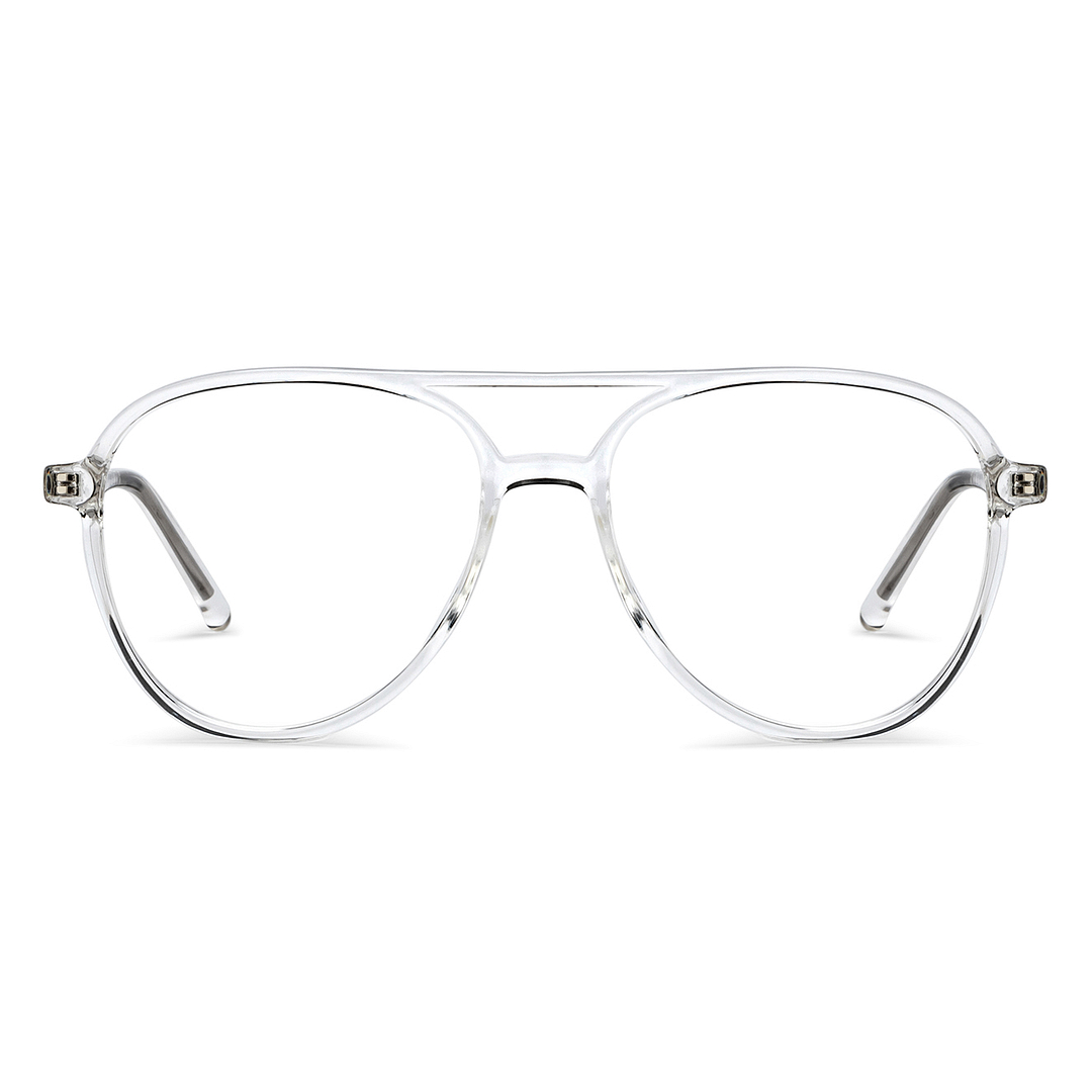 John Jacobs Online Crystal Transparent Full Rim Aviator left side
