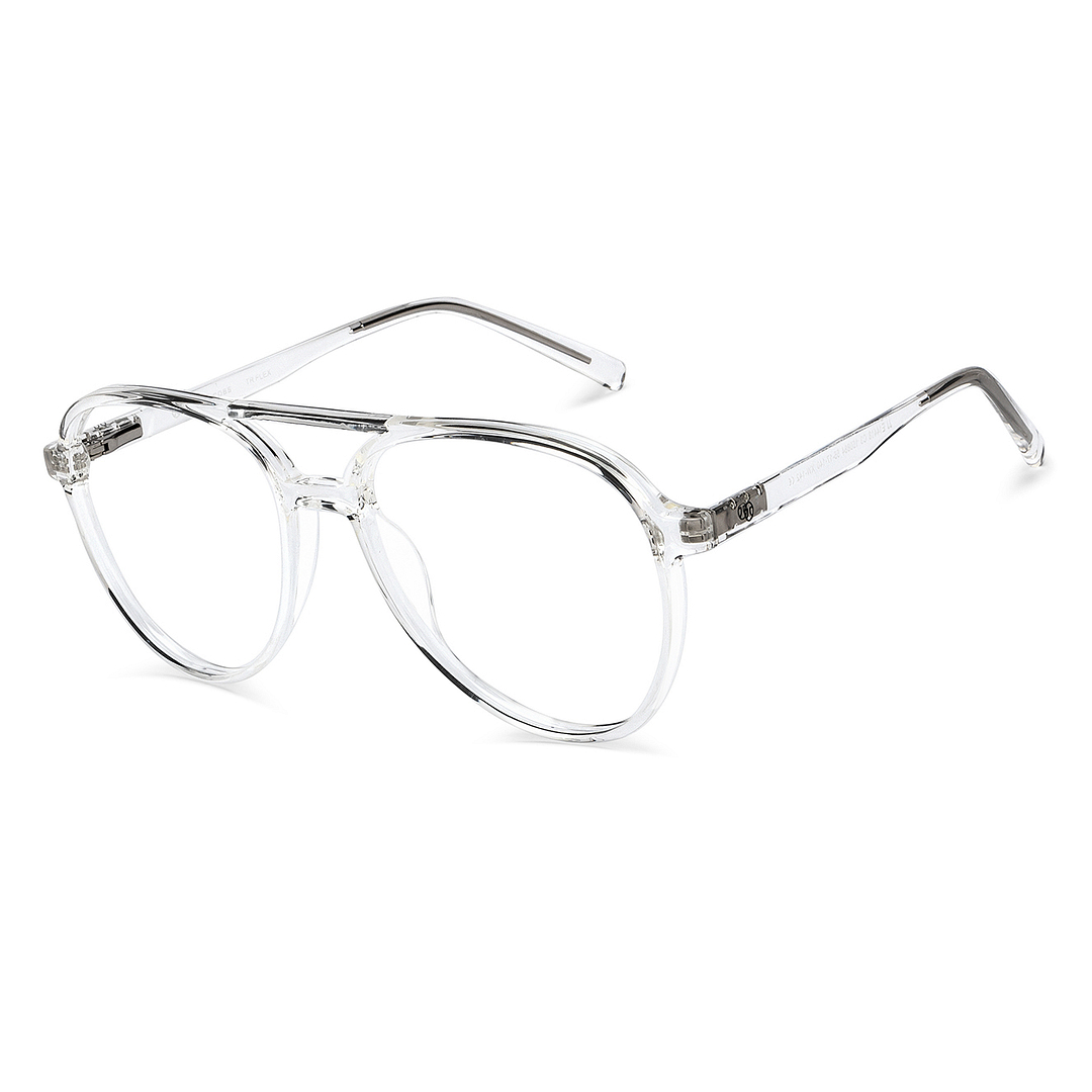 John Jacobs Online Crystal Transparent Full Rim Aviator right side