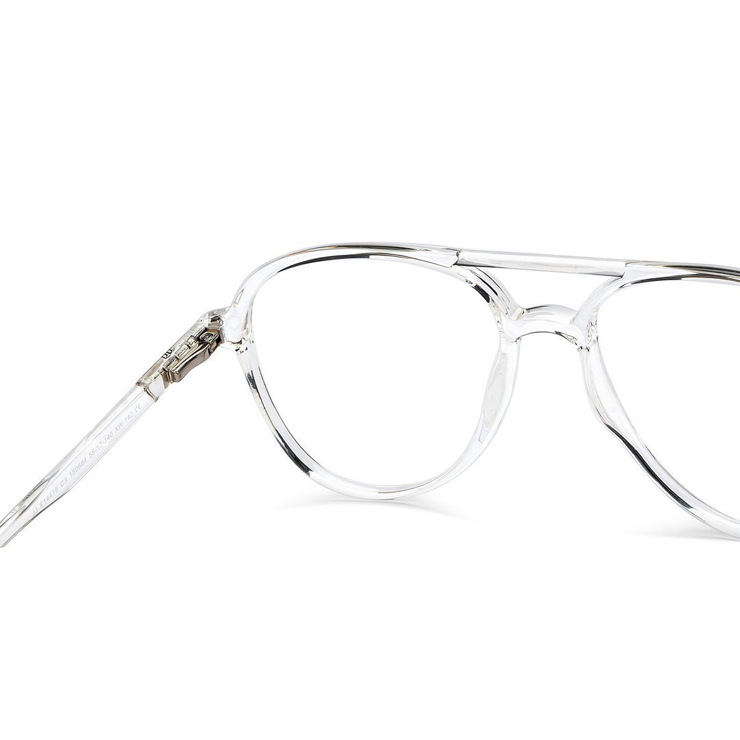John Jacobs Online Crystal Transparent Full Rim Aviator right side